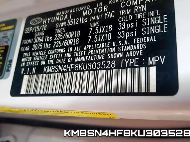 KM8SN4HF8KU303528 фото 2