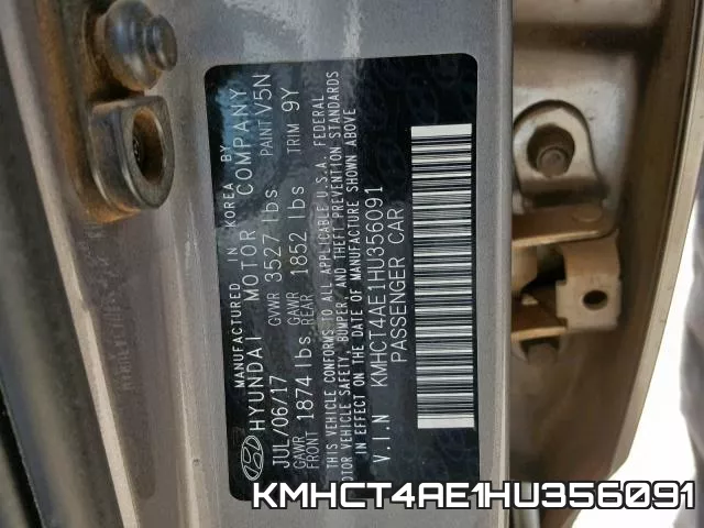 KMHCT4AE1HU356091 фото 2