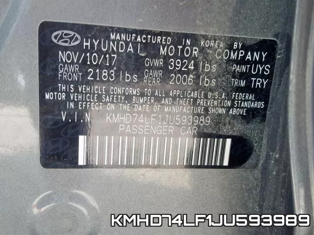KMHD74LF1JU593989 фото 2