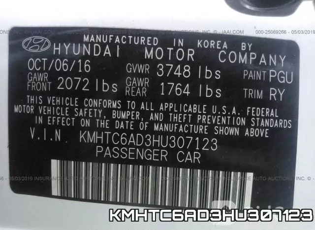 KMHTC6AD3HU307123 фото 10