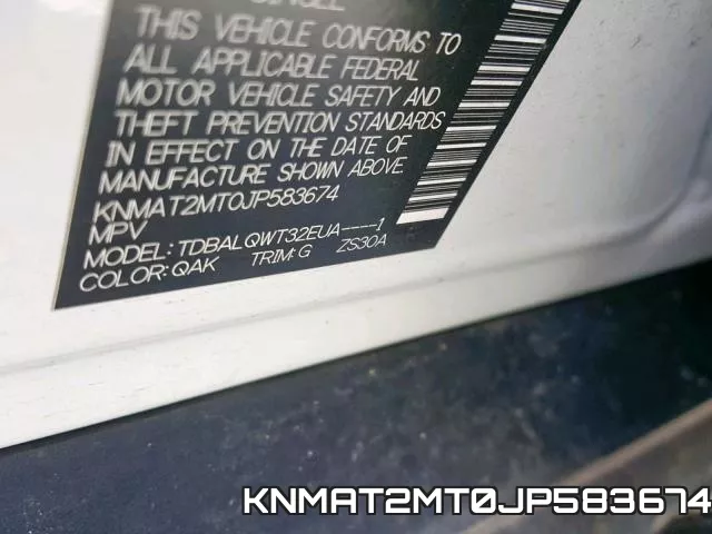 KNMAT2MT0JP583674 фото 2