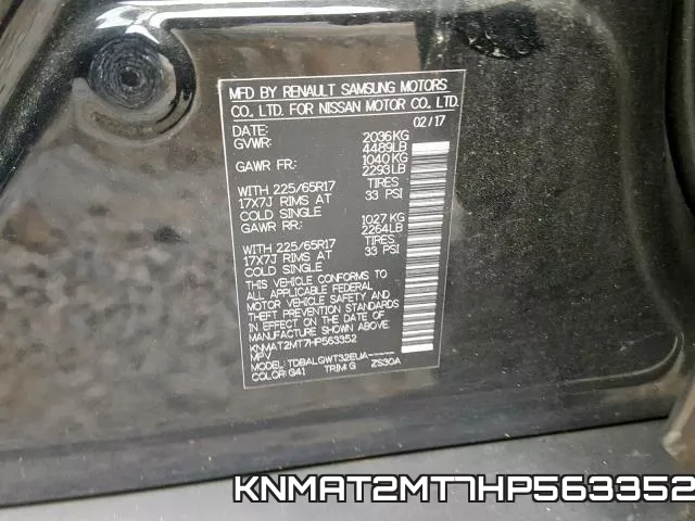 KNMAT2MT7HP563352 фото 2
