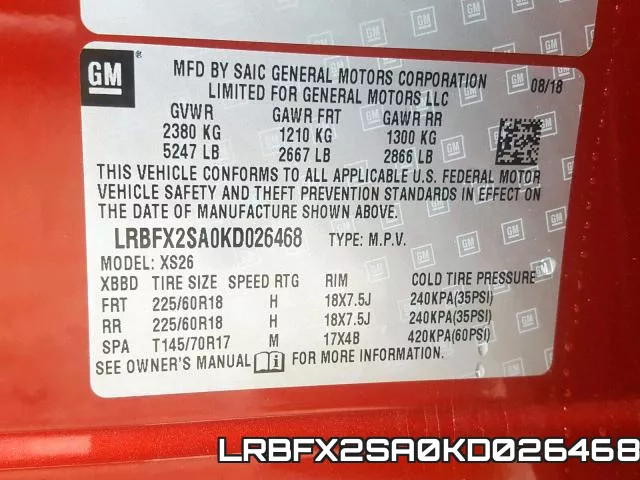 LRBFX2SA0KD026468 фото 2