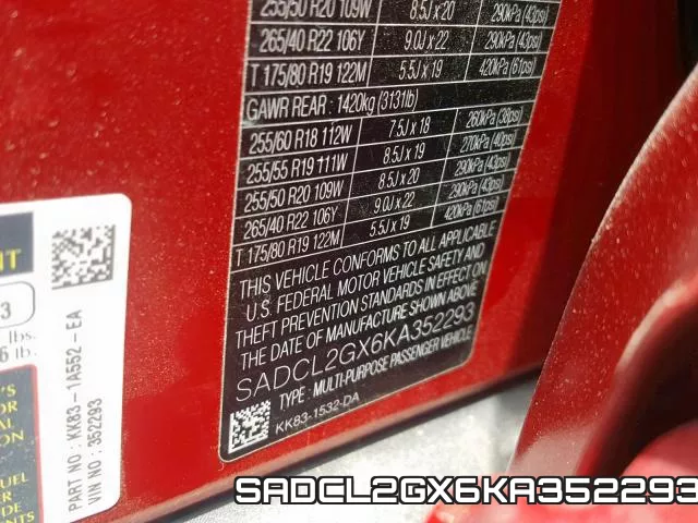 SADCL2GX6KA352293 фото 2