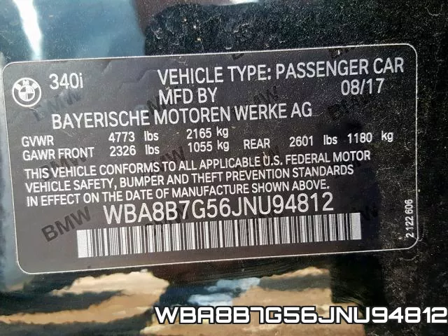 WBA8B7G56JNU94812 фото 2