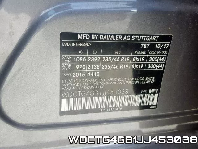 WDCTG4GB1JJ453038 фото 2
