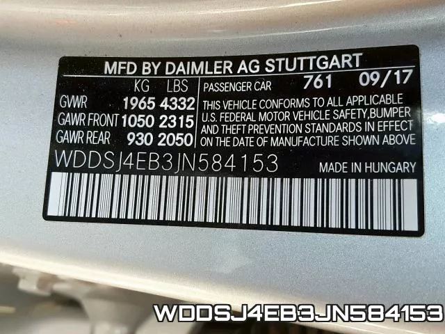 WDDSJ4EB3JN584153 фото 2