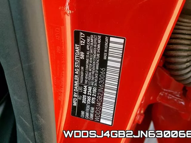 WDDSJ4GB2JN630066 фото 2