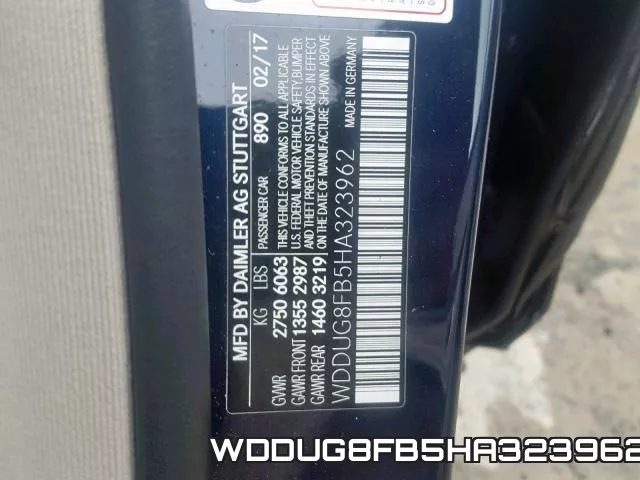 WDDUG8FB5HA323962 фото 2