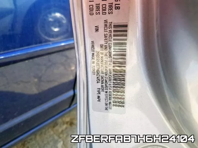 ZFBERFAB7H6H24104 фото 2