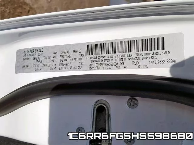 1C6RR6FG5HS598680 фото 2