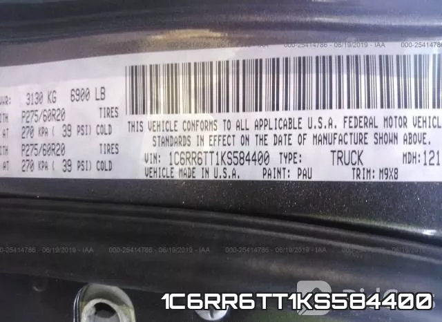 1C6RR6TT1KS584400 фото 9