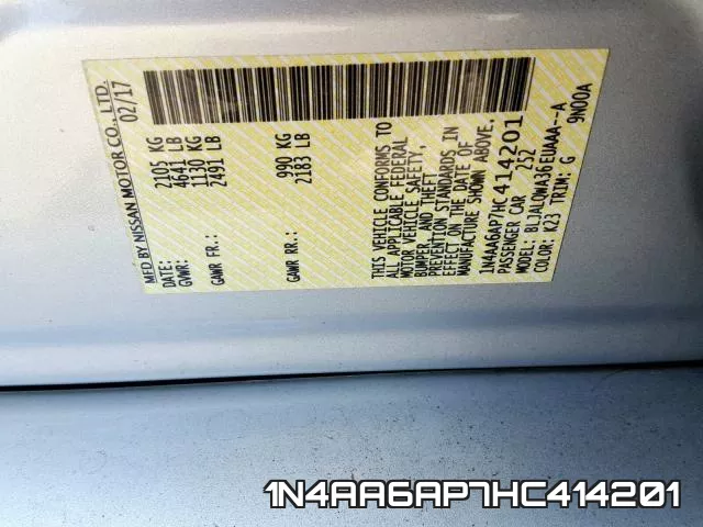 1N4AA6AP7HC414201 фото 2