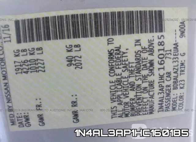1N4AL3AP1HC160185 фото 9