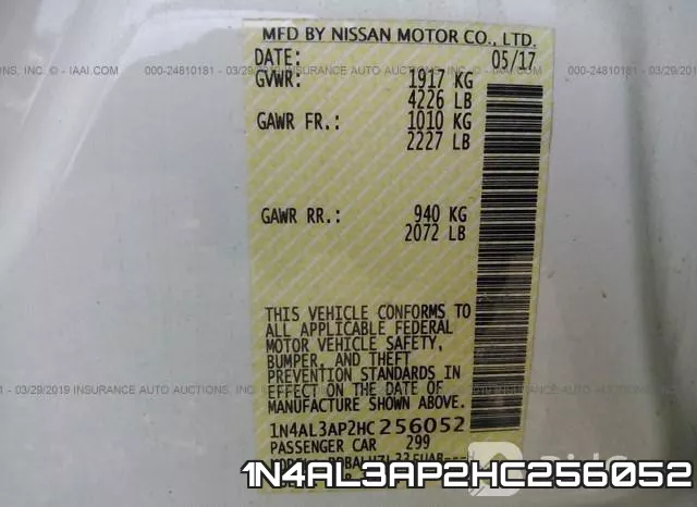 1N4AL3AP2HC256052 фото 9