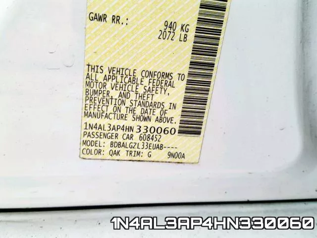 1N4AL3AP4HN330060 фото 2