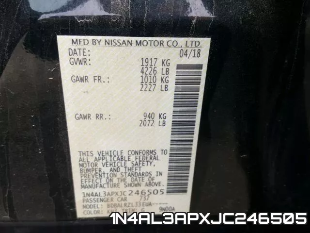 1N4AL3APXJC246505 фото 2
