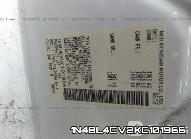 1N4BL4CV2KC101966 фото 10