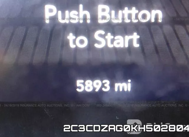 2C3CDZAG0KH502804 фото 8