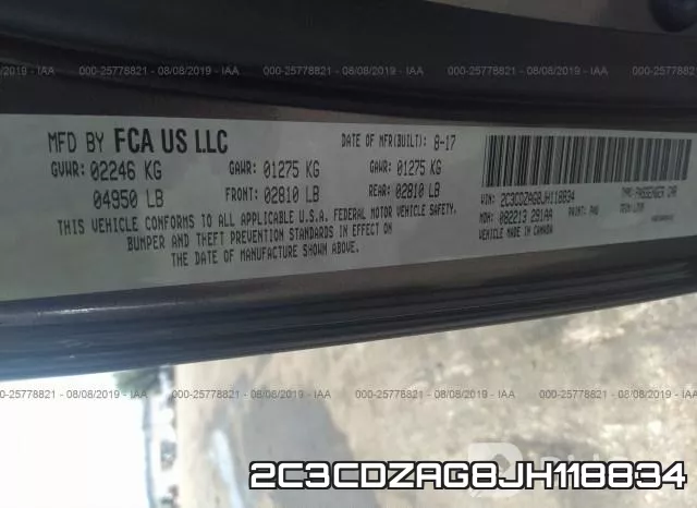 2C3CDZAG8JH118834 фото 10