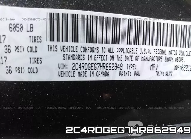 2C4RDGEG7HR862949 фото 10