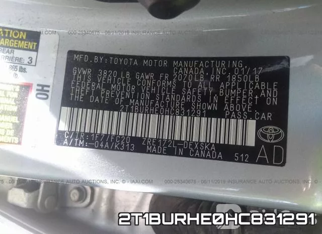 2T1BURHE0HC831291 фото 10