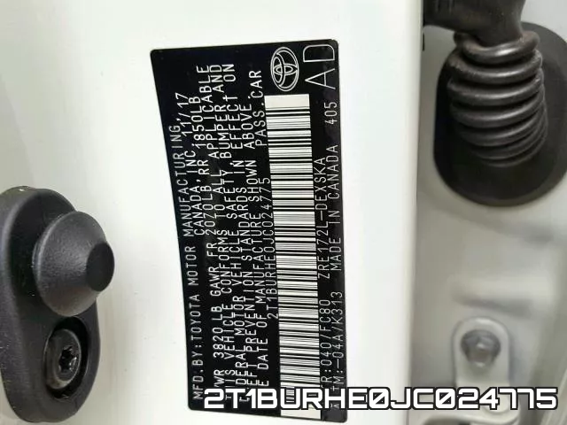2T1BURHE0JC024775 фото 2
