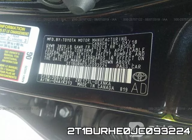 2T1BURHE0JC093224 фото 10