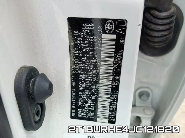2T1BURHE4JC121820 фото 2