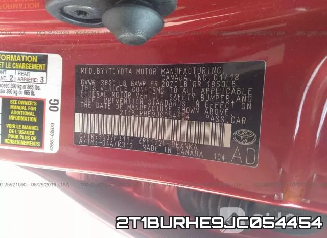 2T1BURHE9JC054454 фото 10