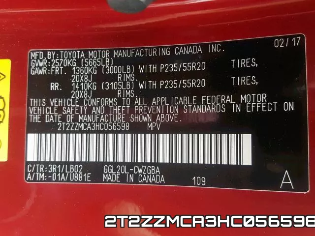 2T2ZZMCA3HC056598 фото 2