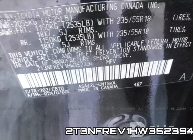 2T3NFREV1HW352394 фото 10