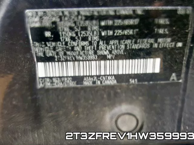 2T3ZFREV1HW359993 фото 2