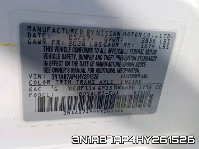 3N1AB7AP4HY261526 фото 2