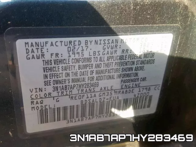 3N1AB7AP7HY283469 фото 2