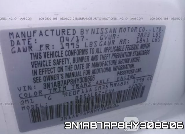 3N1AB7AP8HY308606 фото 10