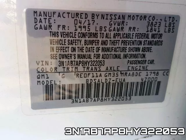 3N1AB7AP8HY322053 фото 2