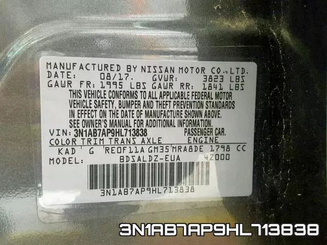 3N1AB7AP9HL713838 фото 2