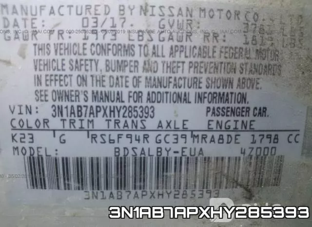 3N1AB7APXHY285393 фото 10