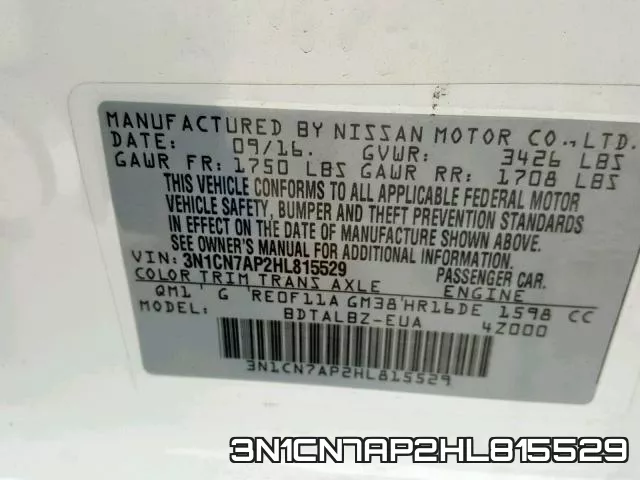 3N1CN7AP2HL815529 фото 2