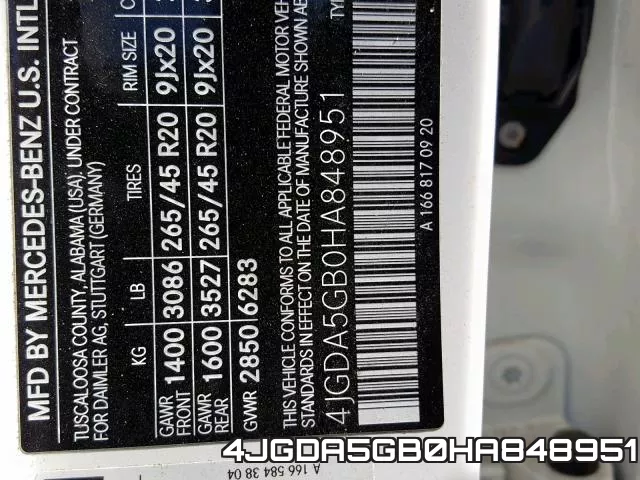 4JGDA5GB0HA848951 фото 2