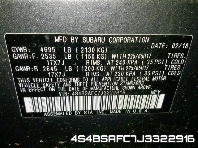 4S4BSAFC7J3322916 фото 2
