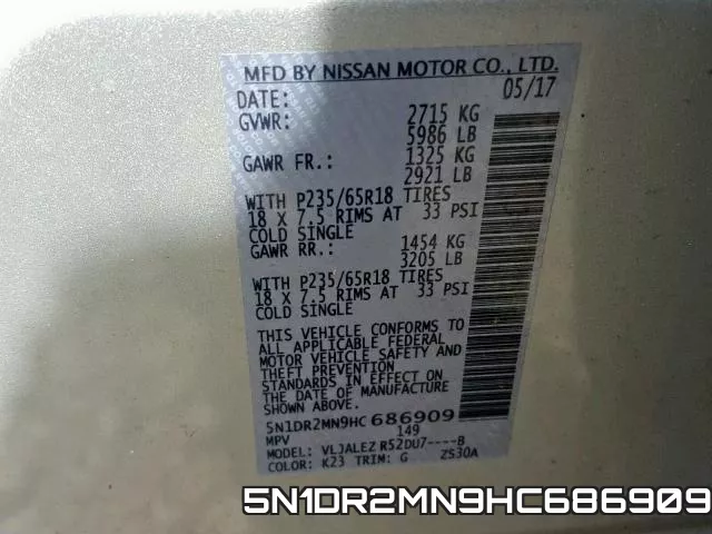 5N1DR2MN9HC686909 фото 2