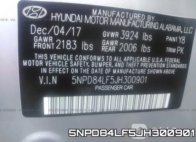 5NPD84LF5JH300901 фото 10