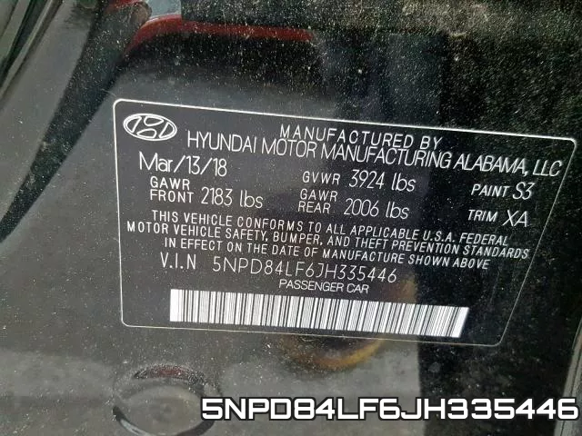 5NPD84LF6JH335446 фото 2