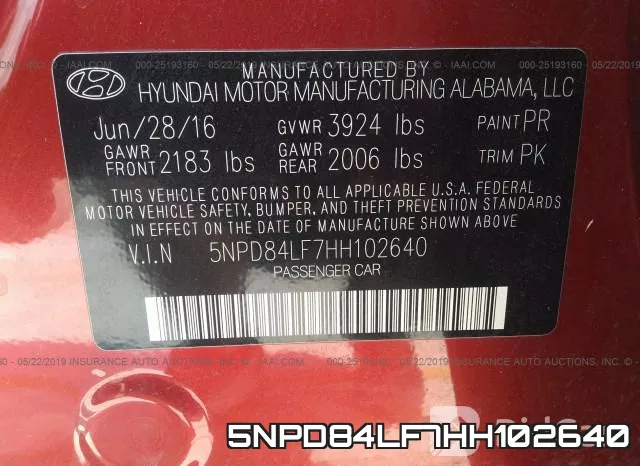 5NPD84LF7HH102640 фото 10