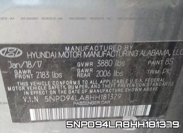 5NPD94LA8HH181379 фото 10