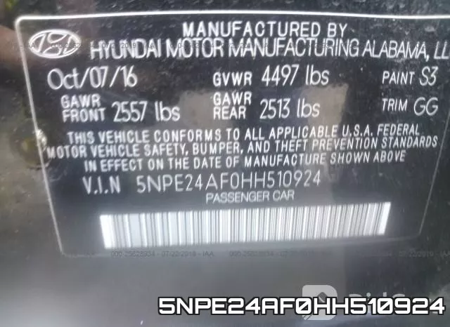 5NPE24AF0HH510924 фото 10