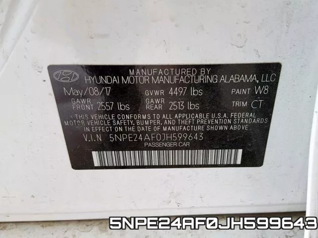 5NPE24AF0JH599643 фото 2