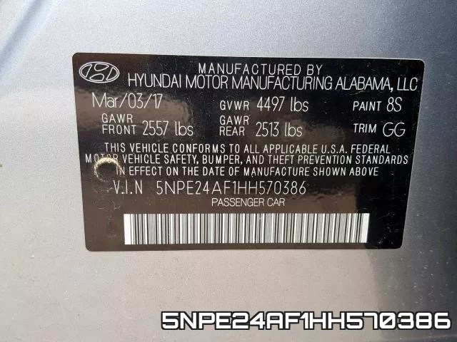 5NPE24AF1HH570386 фото 2